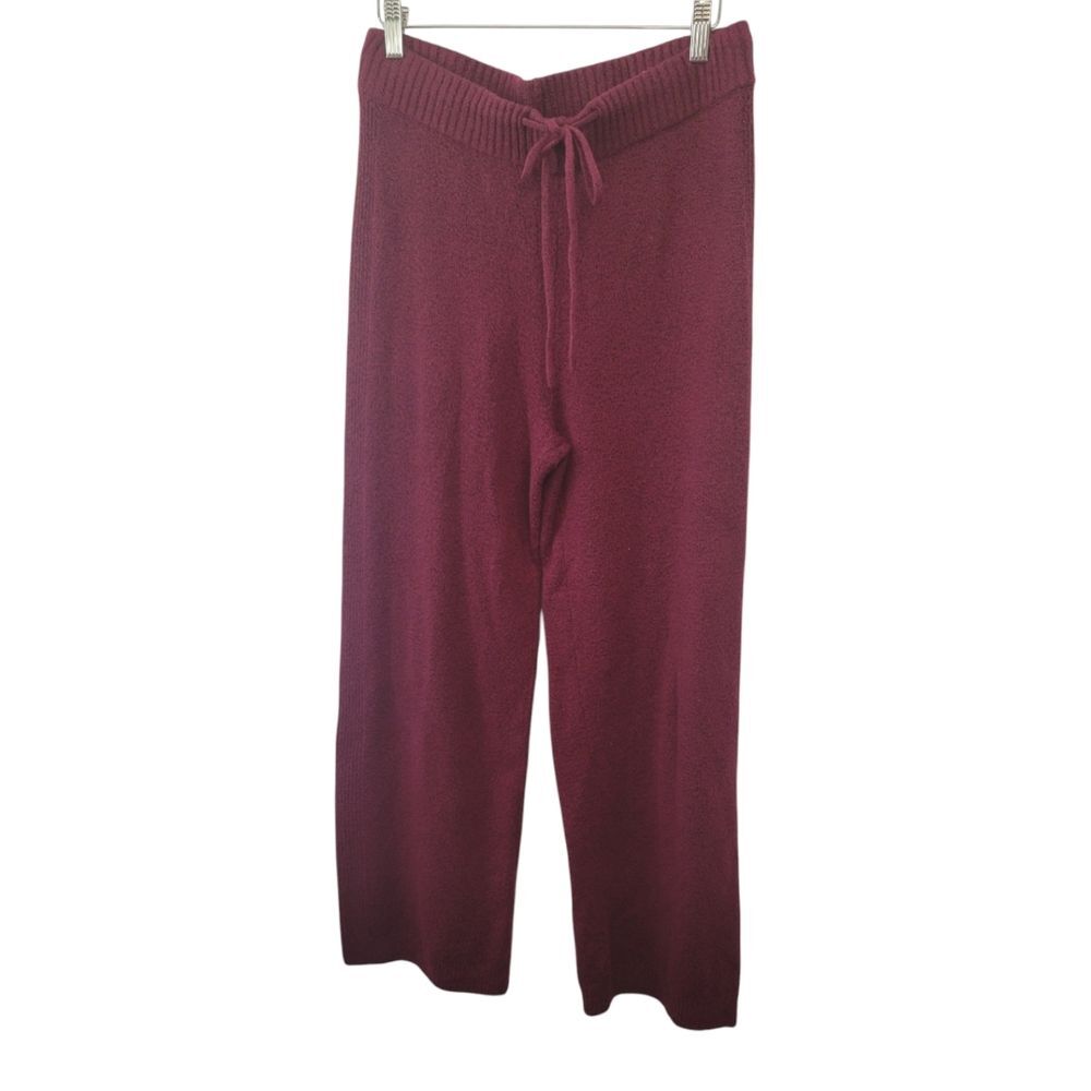 Time and Tru Burgundy Knit Pull On Pants Size Medium
